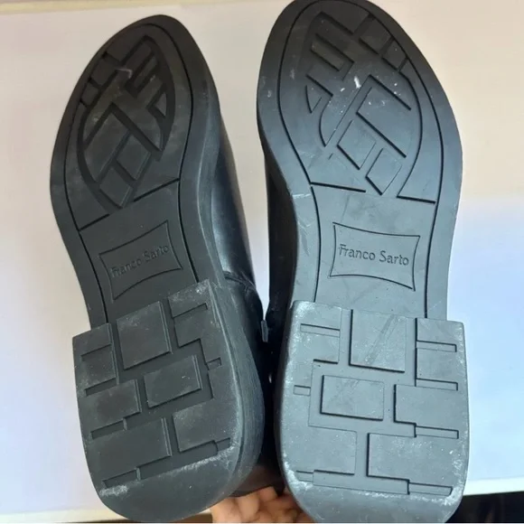 Franco Sarto Beam‎ Black Leather Chelsea Biker Ankle Boots Booties 9M 39 - Picture 5 of 7